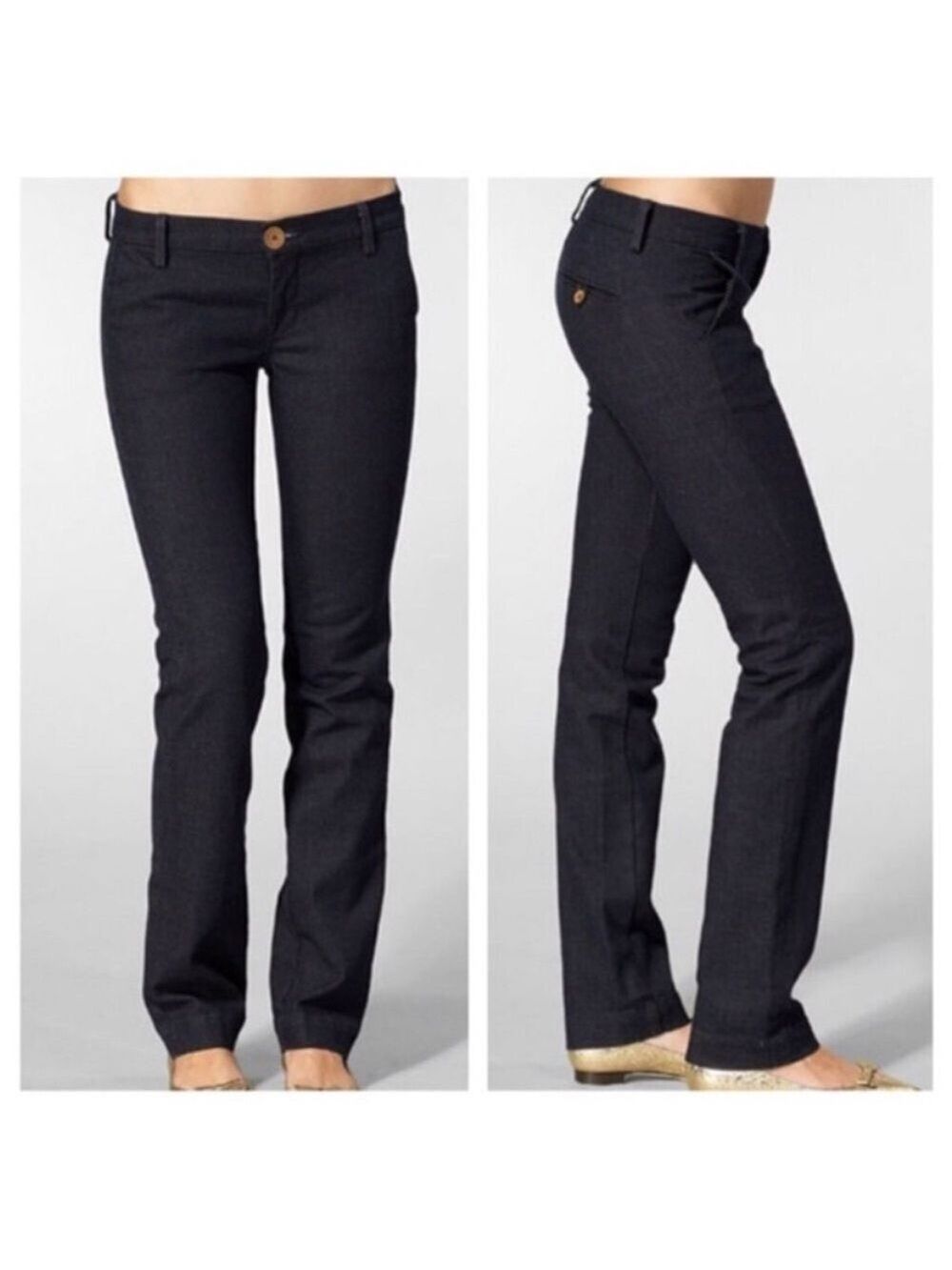 J Brand Bea Low Rise Straight Leg Jeans in Indigo Dark Blue, size 31